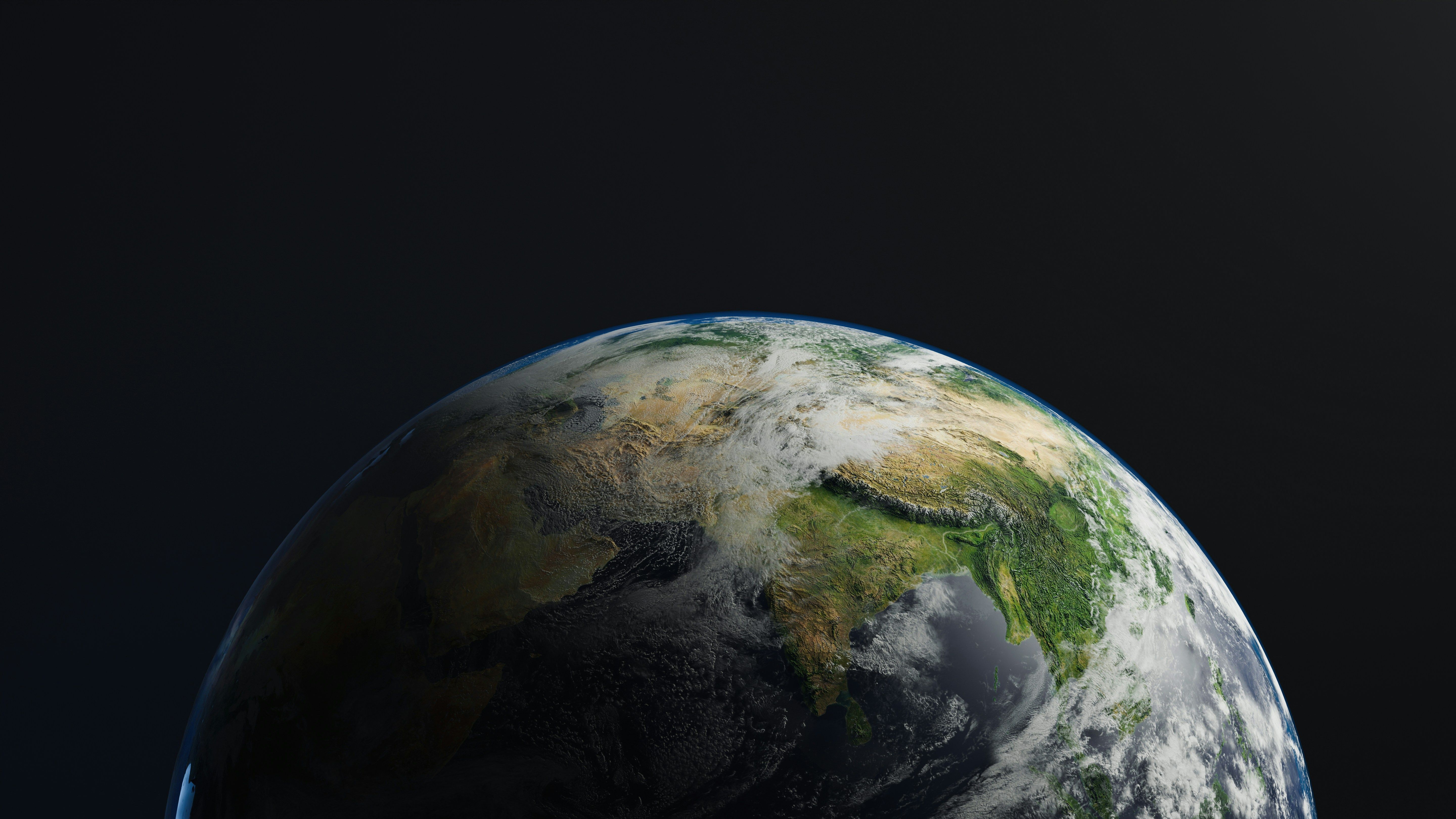 Planet earth protected by a numerical shield.